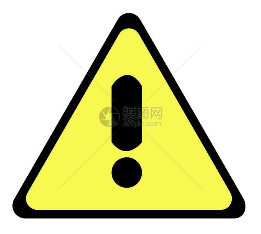 黄色警告三角形符号空白图形化插图路标交通讯问冒险标点商业情素图片