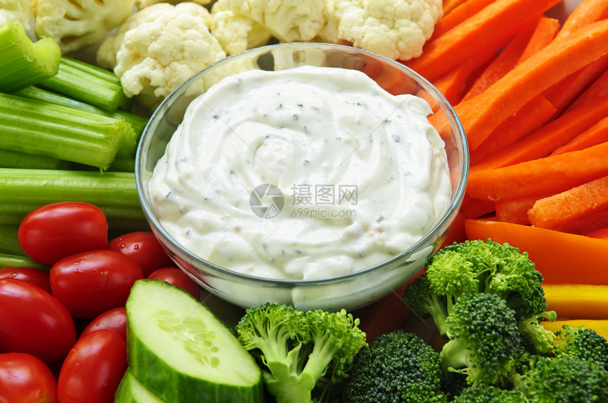 蔬菜和泥料菜花托盘服务食物派对黄瓜生产牧场饮食芹菜图片