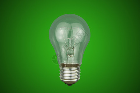 绿色背景的灯泡节能器环境发电水平影棚摄影燃料对象背景图片