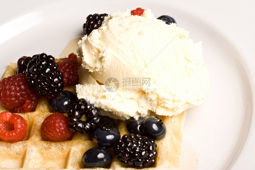 水果果浆果蓝色小吃甜点美食食物覆盆子饮食营养收成图片