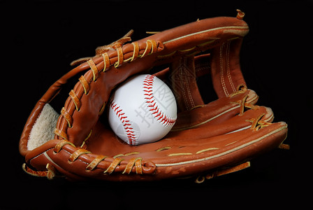 手套棒球团队棕色闲暇游戏锻炼绿色白色运动黑色皮革背景图片