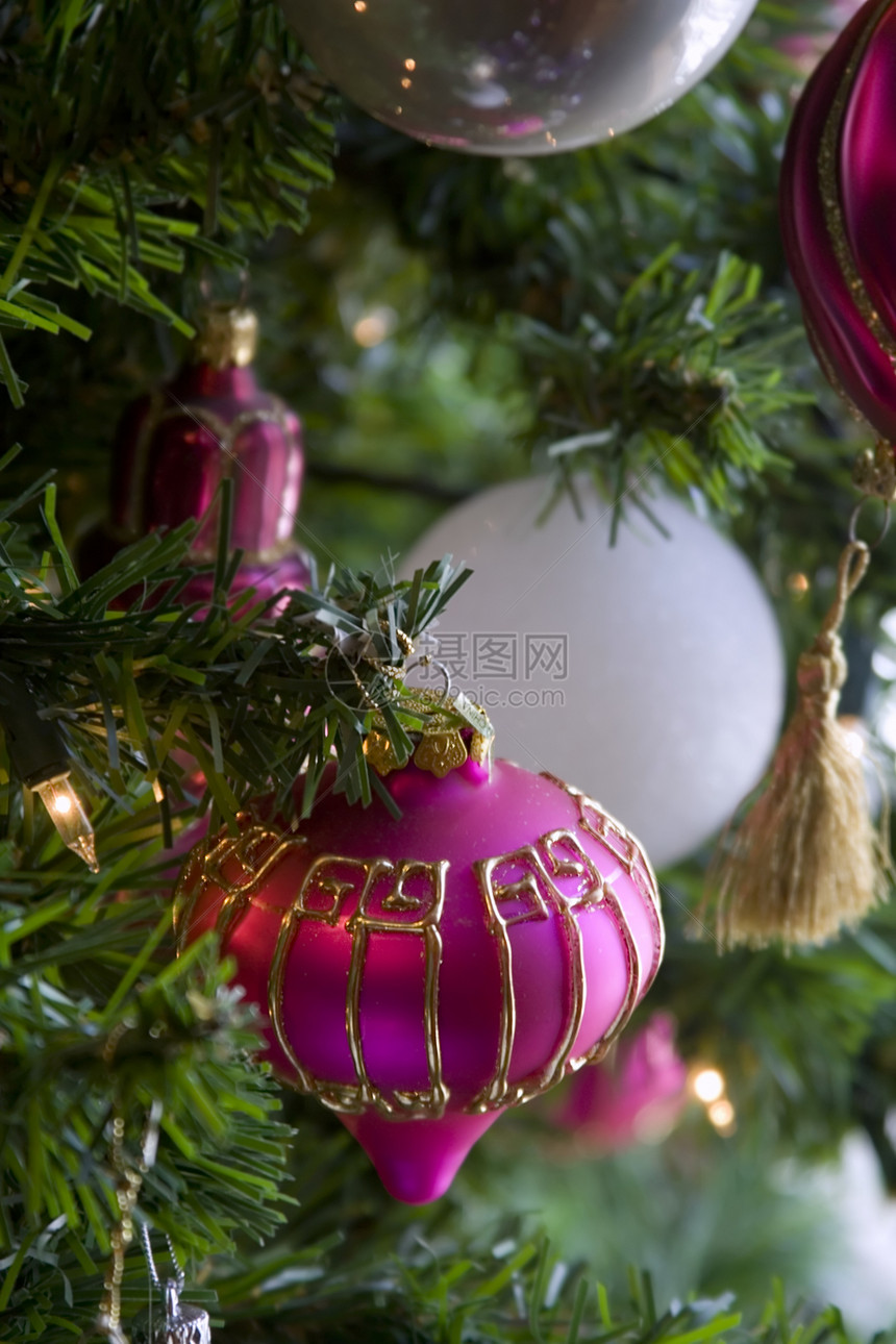 圣诞节灯泡购物包装金子惊喜卡片红色礼物感恩装饰品图片