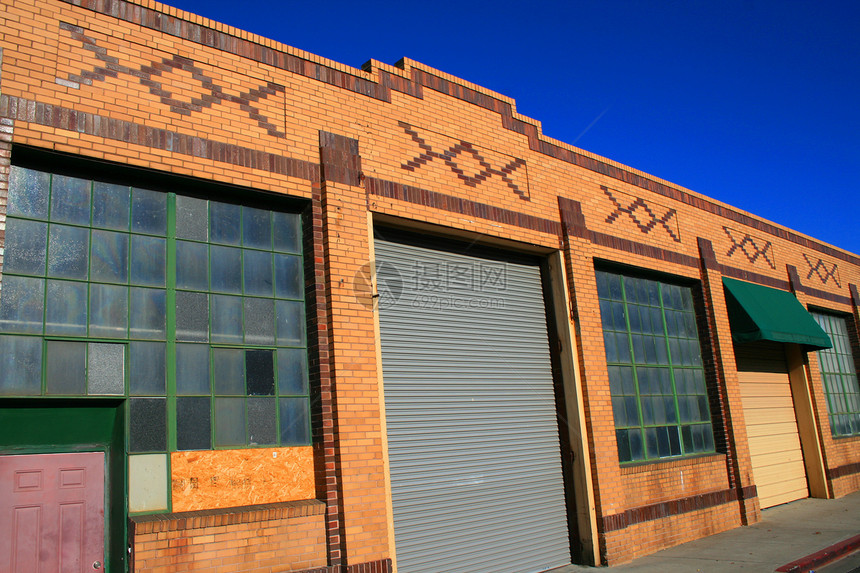 旧仓库工业纹理建筑住房蓝色金属贮存房子房地产财产图片