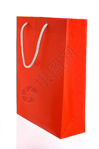 红纸袋购物零售生日销售红色手提包白色礼物商业背景图片