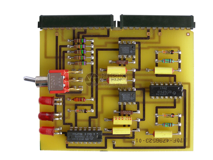 印刷电路蚀刻收音机电子电路板电子产品木板电阻器痕迹电容器电脑图片