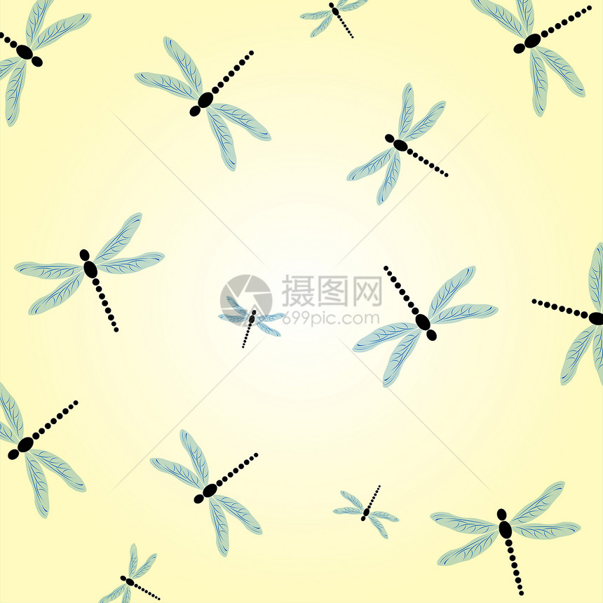 蜻蜓海报昆虫卡片墙纸插图图片
