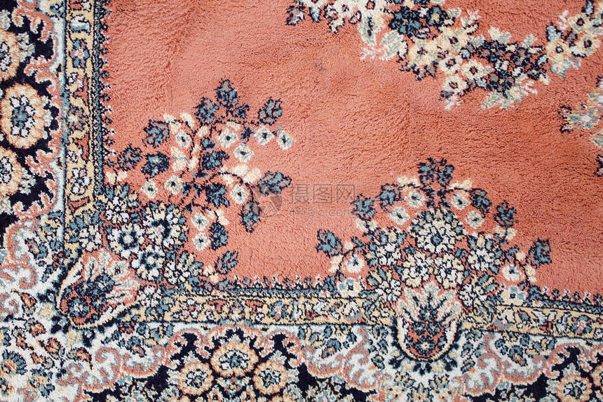 波斯地毯装饰品地面编织小地毯几何学织物地毯丝绸挂毯羊毛图片