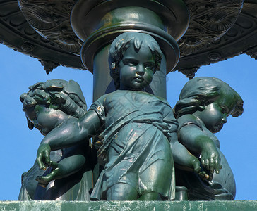 青铜戈Hyeres - 古戈地略的喷泉细节背景