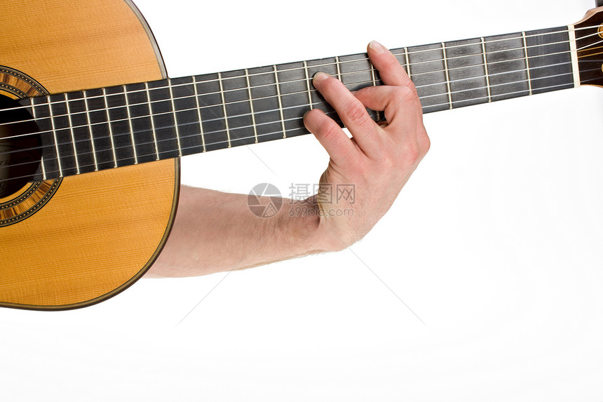 男性手握着经典吉他和弦歌曲民间演员男人弹奏音乐会玩家娱乐乐器蓝调图片