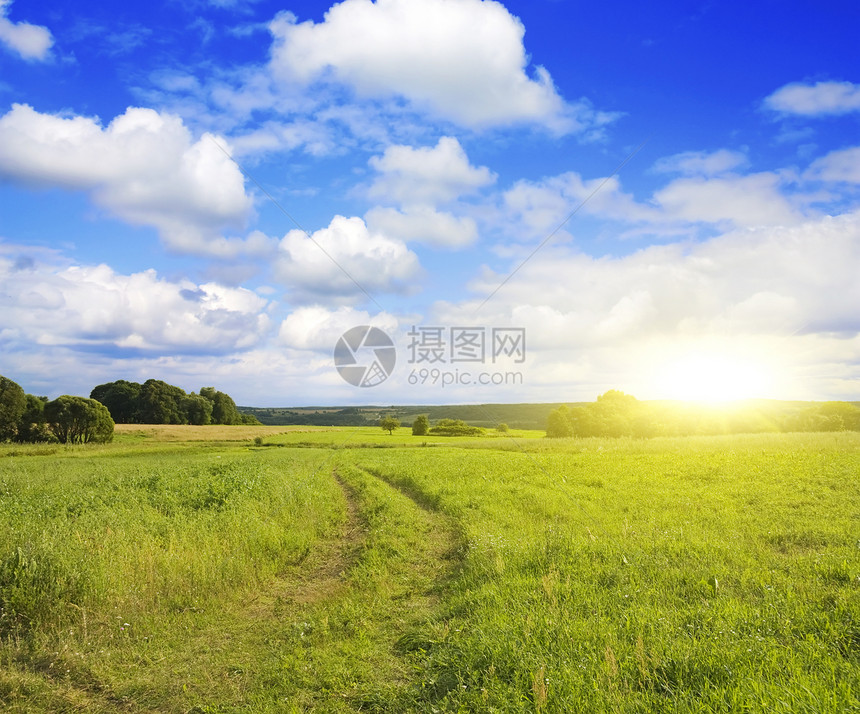 夏季风景场地天空太阳阳光季节爬坡气候农业公园场景图片