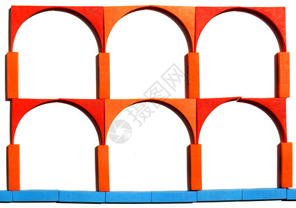 相图拱门游戏建筑学玩具建筑拱廊塑料背景图片