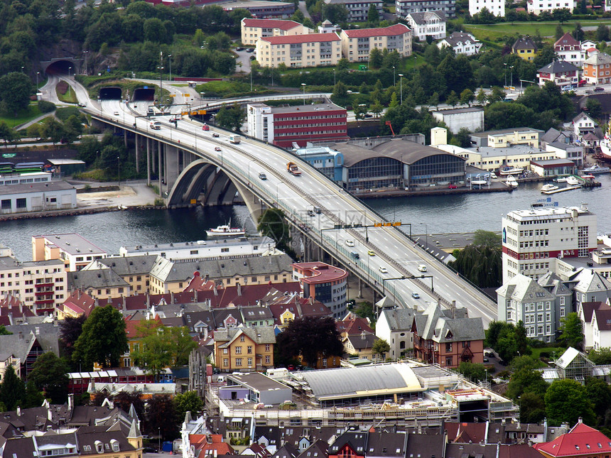 挪威卑尔根建筑结构晴天城市港口建筑学房子码头天空游客景观血管图片