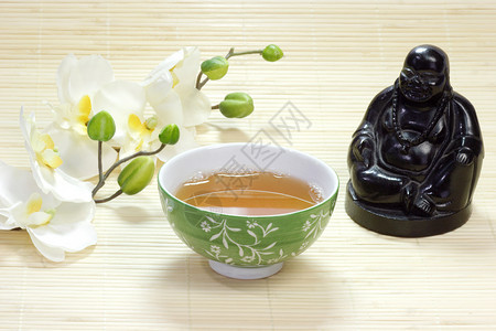 Schale 茶叶( Tee)背景图片