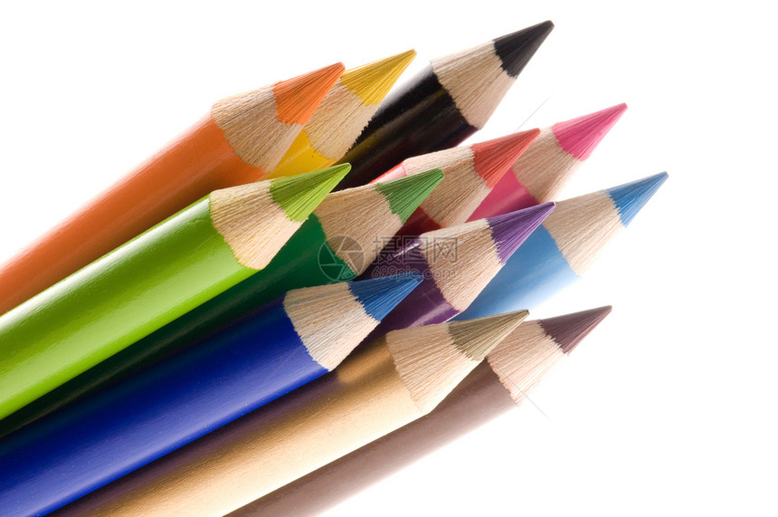 收藏彩色铅笔团体窗饰光谱幼儿园教育工具调色板笔记学校孩子图片