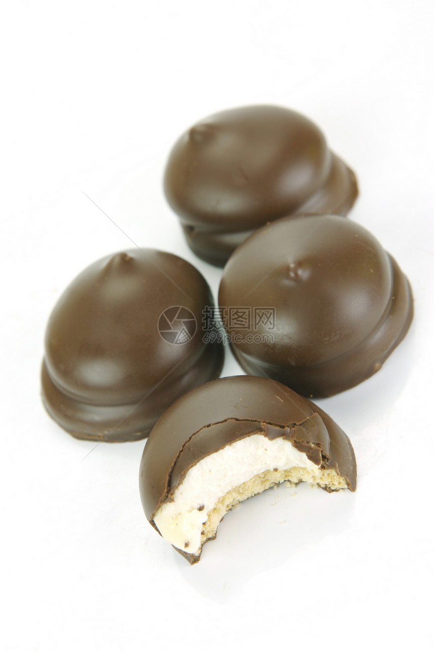 棉花麦芽饼干糖果食物巧克力白色棕色图片