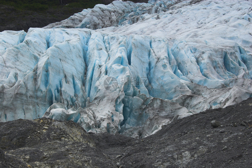 Kenai Fjord冰川气候爬坡流动蓝色旅行冰山假期国家旅游裂缝图片