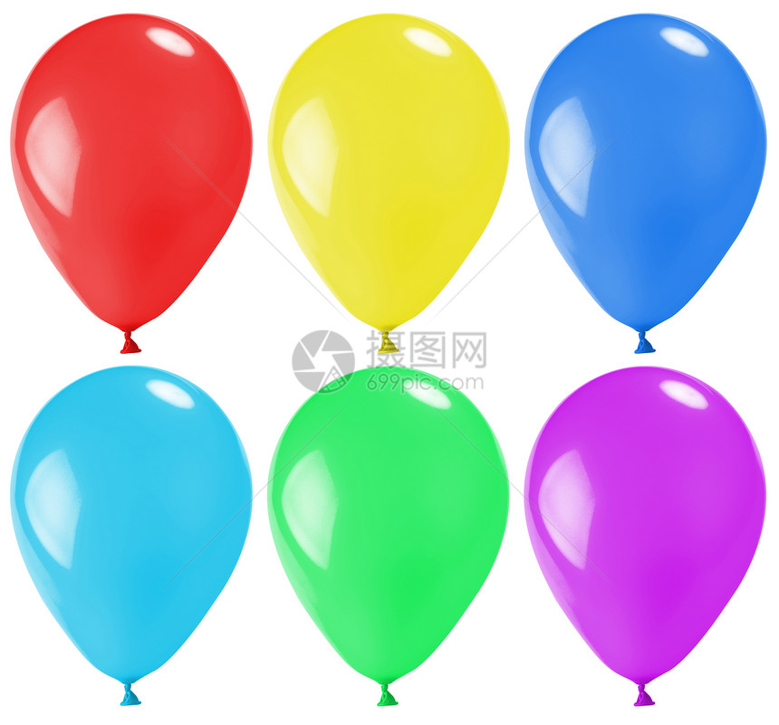 一组多色气球图片