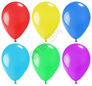 一组多色气球背景图片