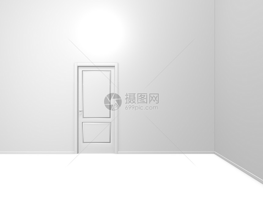 白色房间伤口画廊入口地面框架插图出口图片