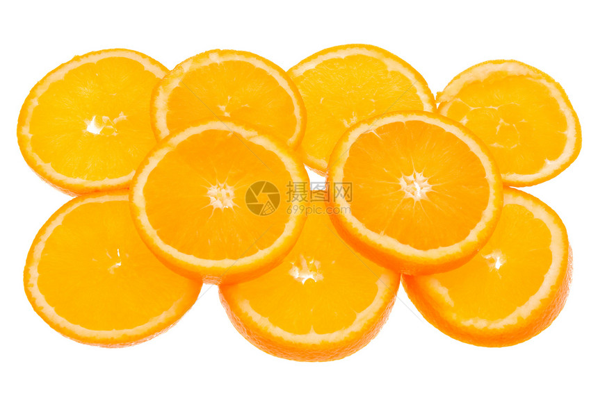 橙色切片圆圈食物果汁水果橙子工作室图片