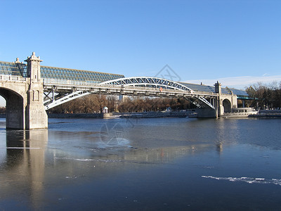 莫斯科河上桥桥背景图片