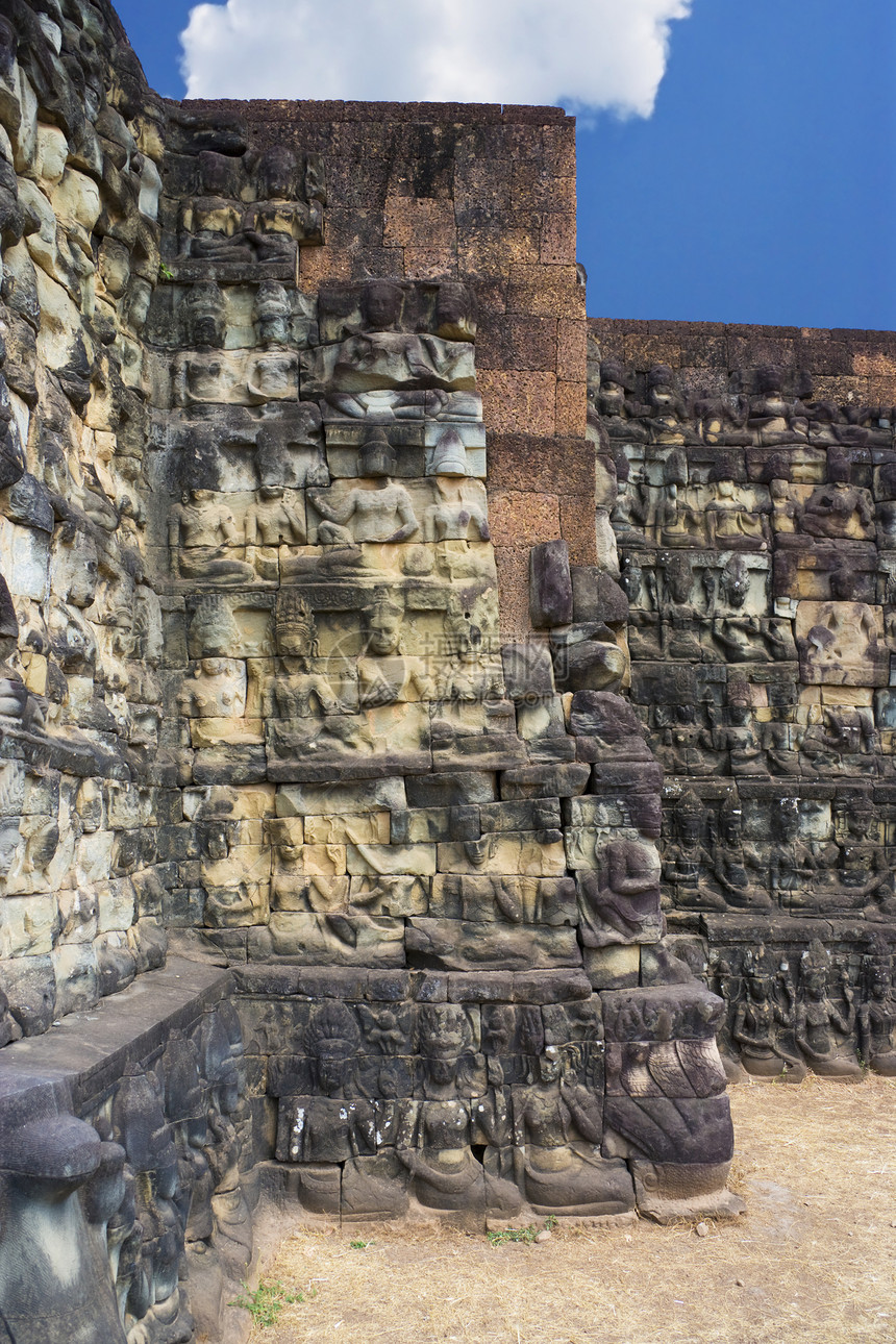 柬埔寨麻风王时期论坛雕塑宗教佛教徒雕像遗产考古学麻风纪念碑世界遗迹图片