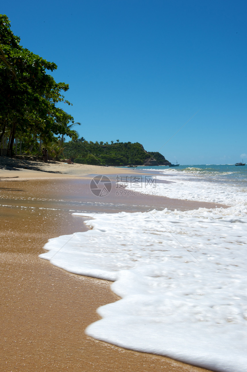 巴西天堂巴西海滩天空目的地海岸线异国情调热带海浪风景气候颜色图片