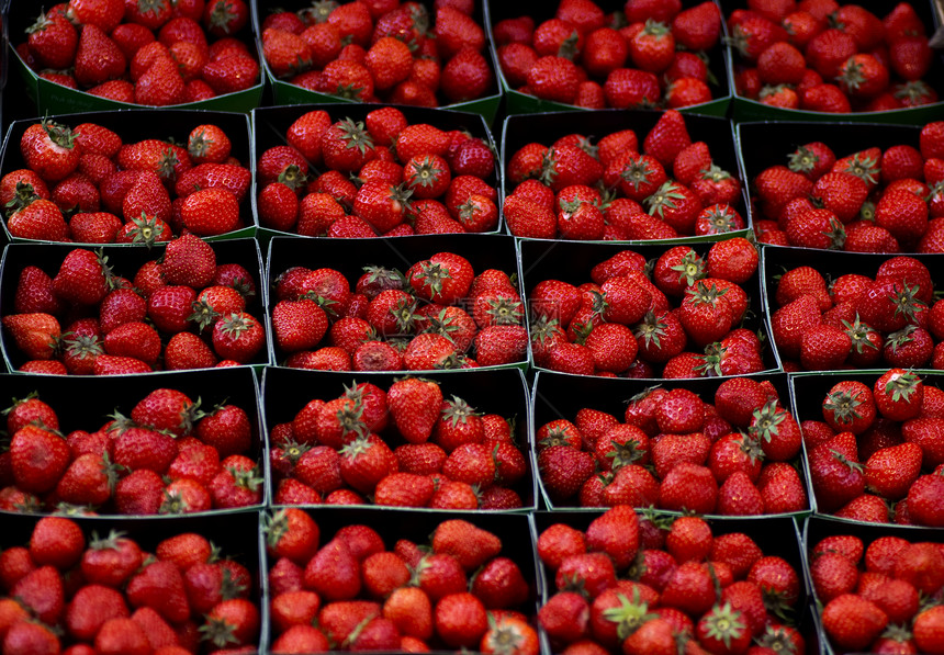 草莓浆果宏观市场饮食食物小吃水果营养生态甜点图片