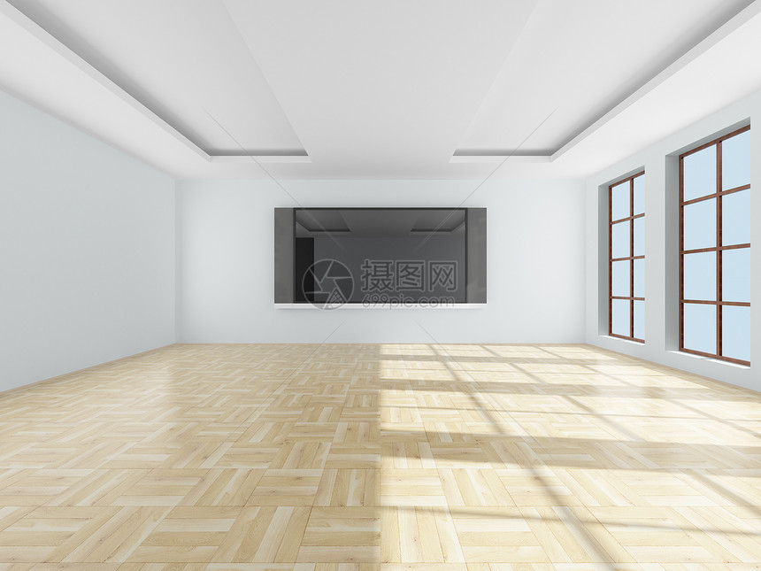 客厅内部的3D图像生活家具想像力大厅自由框架环境插图窗户摆设图片