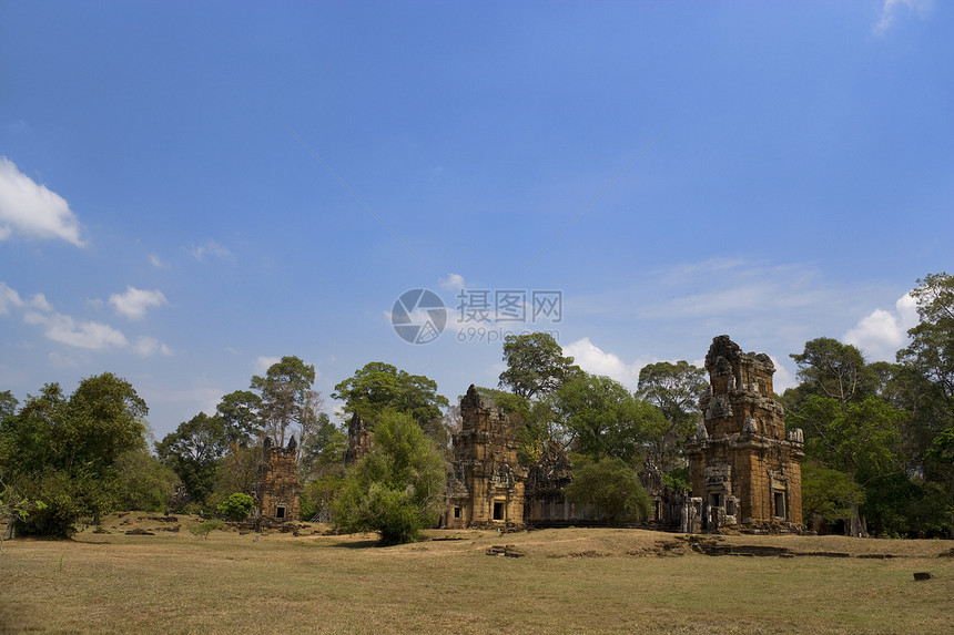柬埔寨建筑学佛教徒宗教遗产文化收获建筑物红土寺庙废墟图片