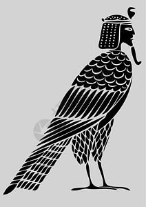 万鬼出没埃及恶魔  灵魂之鸟考古学阴间文字宽慰文化古物魔法插图宗教怪物插画