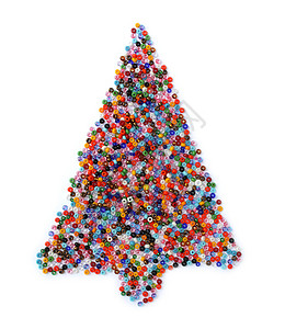 珠子中的圣诞树背景图片