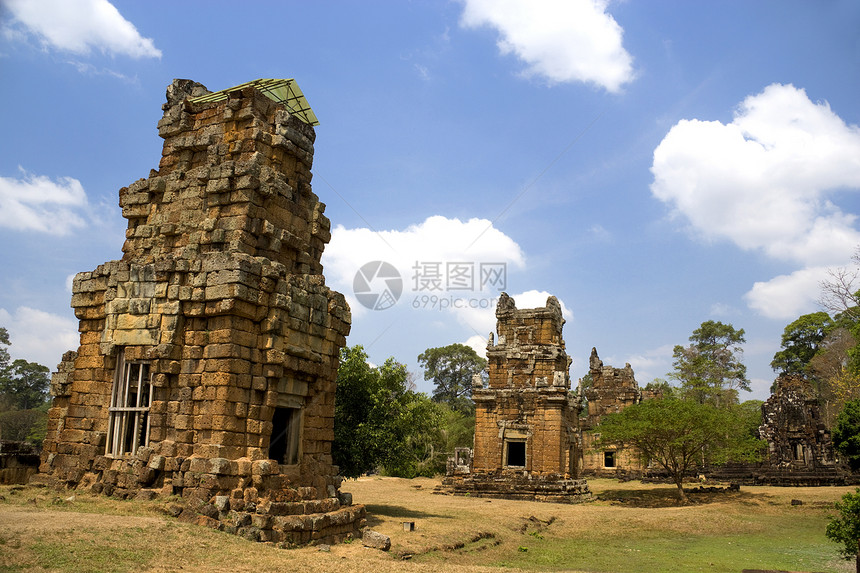 柬埔寨寺庙红土王国文化遗产舞者废墟钢丝世界宗教图片