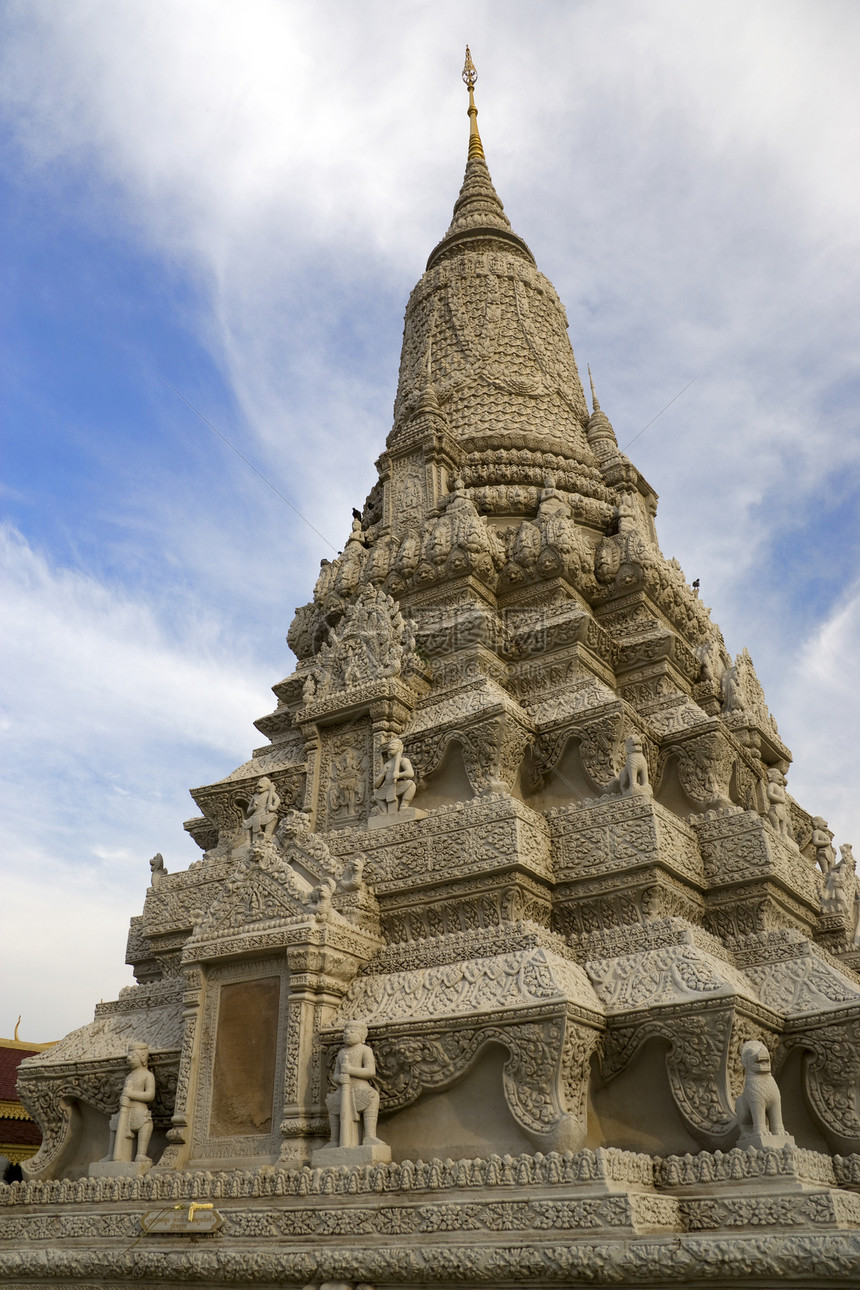 柬埔寨银塔建筑学文化遗产王国皇家建筑物国王历史建筑宗教图片