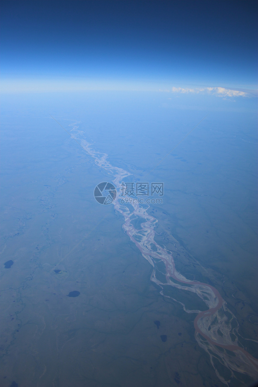 空中照片背景苔原飞机土地绿色多边形冻土沼泽航班直升机蓝色图片