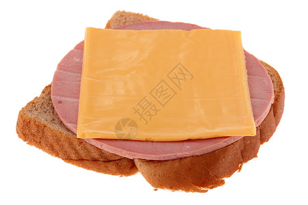 奶酪和香肠小吃灰色早餐盘子午餐甜点黄色背景图片
