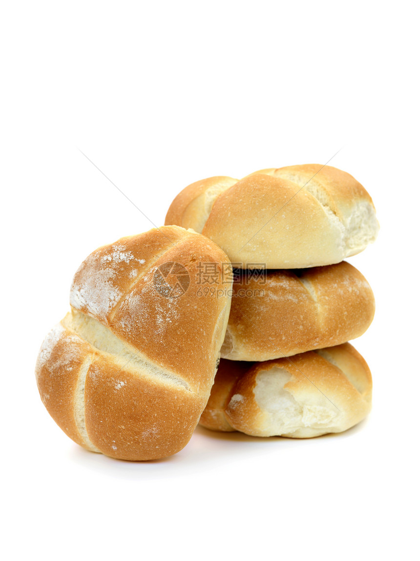 面包卷特写白色面包面粉美食谷物早餐镜头团体脆皮图片