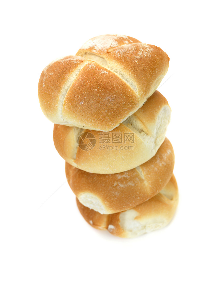 面包卷早餐白色美食谷物食物团体面包镜头面粉特写图片