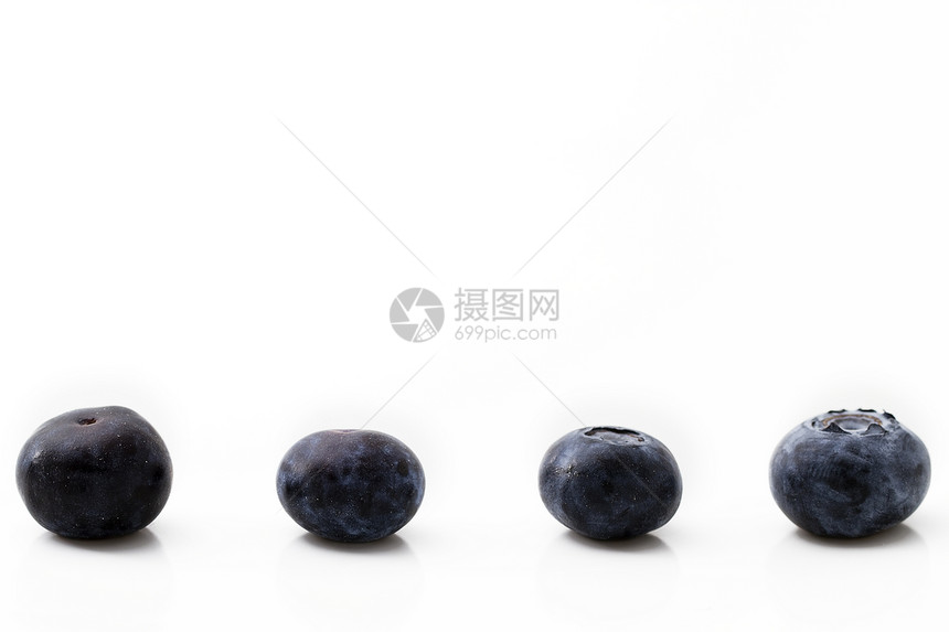 4个蓝莓图片