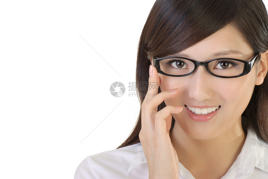 美丽的商业妇女女性成人商务工作室微笑专家金融人士玻璃数字图片