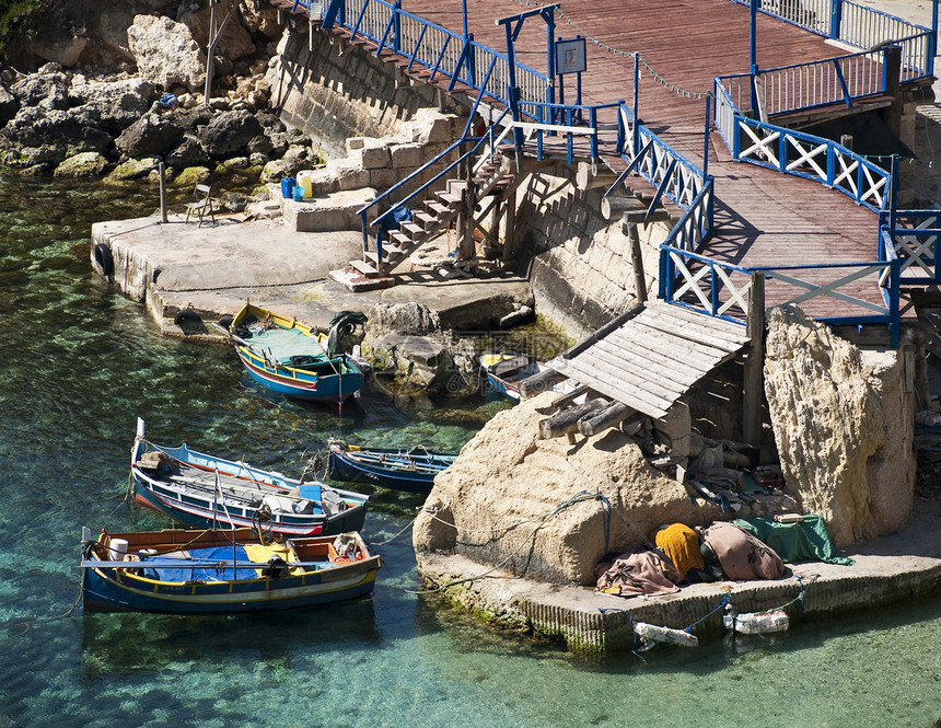 马耳他Dghajsa泊位钓鱼旅行海洋码头运输假期血管旅游传统图片