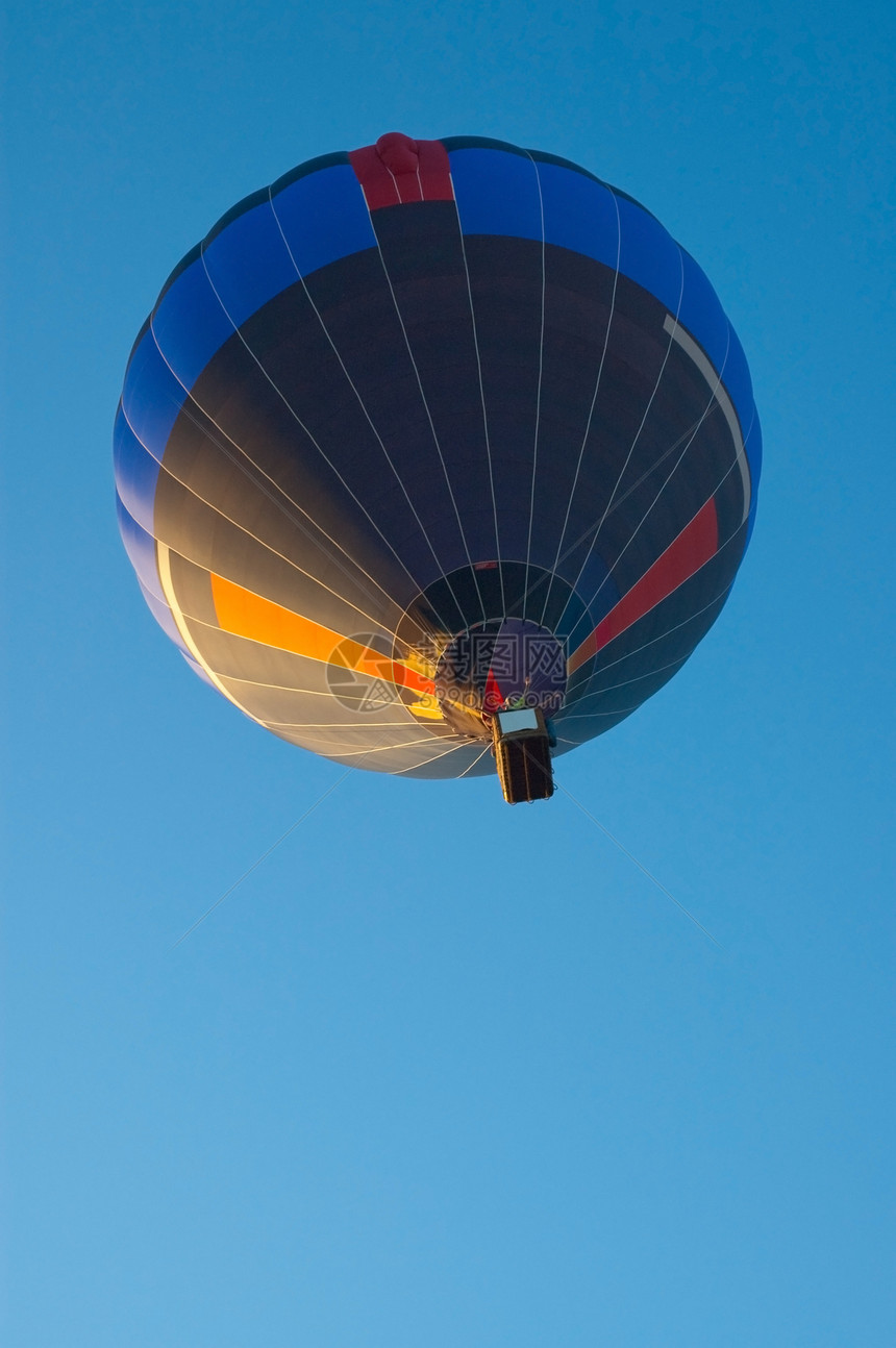 热气球航班飞艇乐趣戒指自由航展蓝色充气圆形空气图片