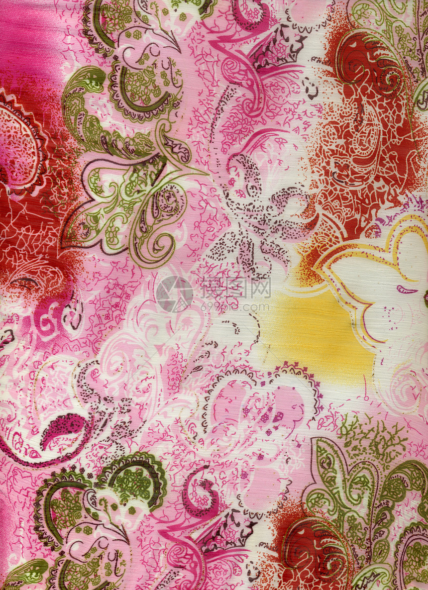 古老的鲜花漩涡花束装饰品卷曲植物墙纸装饰植物学织物叶子图片