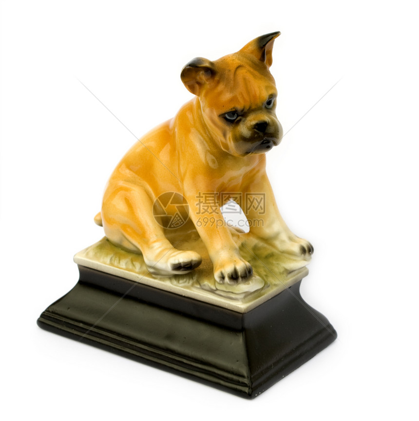 狗雕像宠物拳击手玩具陶瓷塑像艺术悲伤装饰雕塑猎犬图片