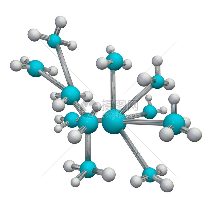 3D 分子生物学化学绿色红色蓝色细胞网络科学物理图片