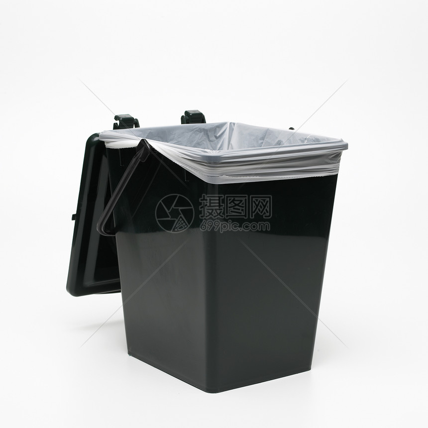 有机回收箱回收绿色垃圾桶塑料命令对象图片