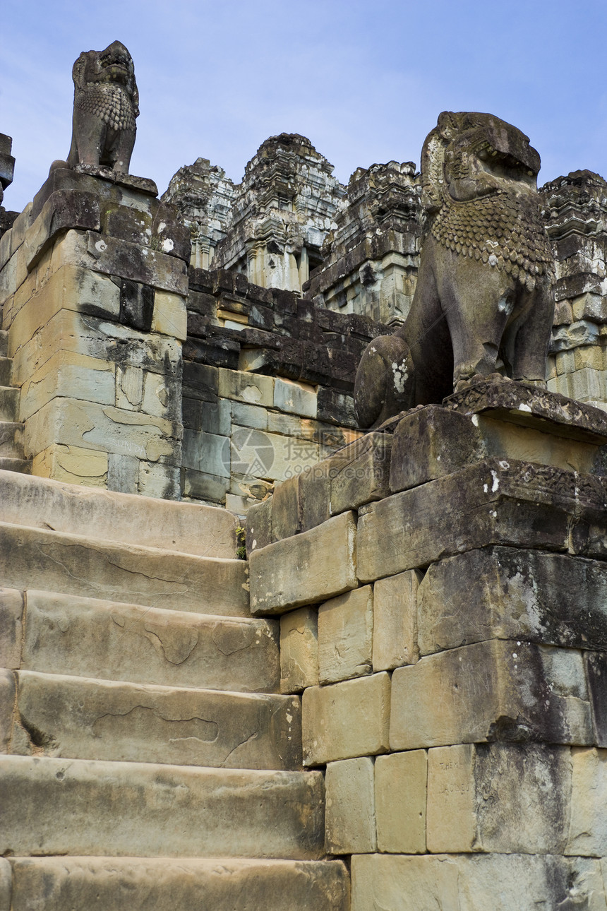 柬埔寨金边拜光寺宽慰旅游废墟雕像考古学帝国雕刻历史地标宗教图片