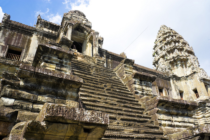 柬埔寨吴哥瓦建筑物世界收获建筑文化考古学高棉语纪念碑宽慰砂岩图片