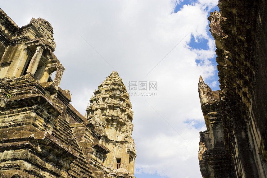 柬埔寨吴哥瓦世界雕像寺庙砂岩雕刻宽慰王国遗迹废墟历史图片
