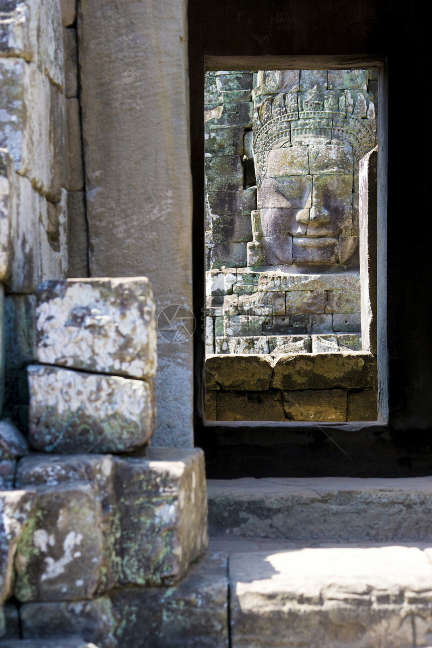 柬埔寨Bayon寺佛像王国旅行面孔建筑废墟地标旅游世界崇拜帝国图片